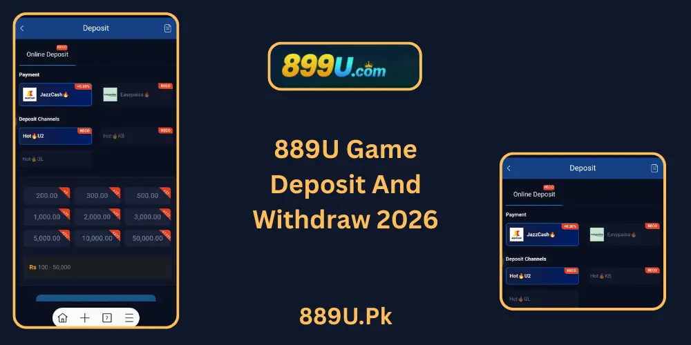 899U Game Deposit And Withdraw