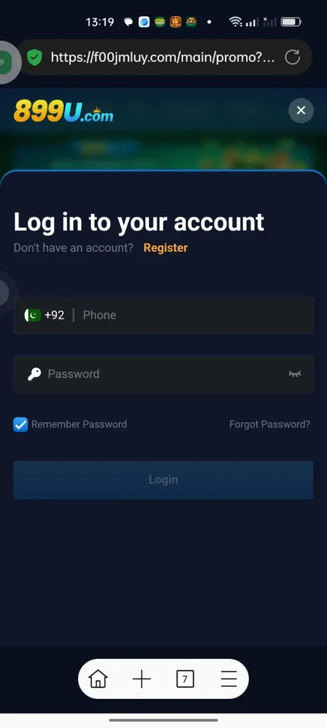 899U Game Login
